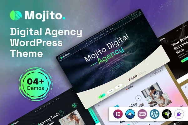 Mojito digital agency WordPress theme preview