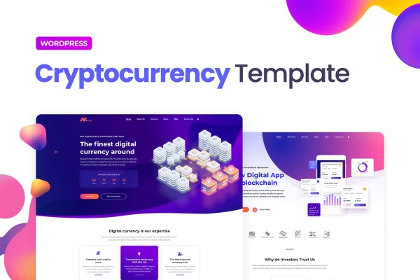 Moneer cryptocurrency Elementor template kit cover image