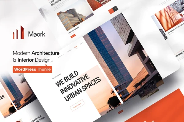 Moork architecture and interior WordPress theme preview