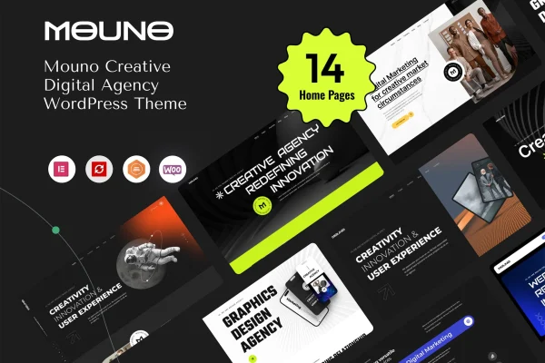 Mouno creative digital agency WordPress theme preview