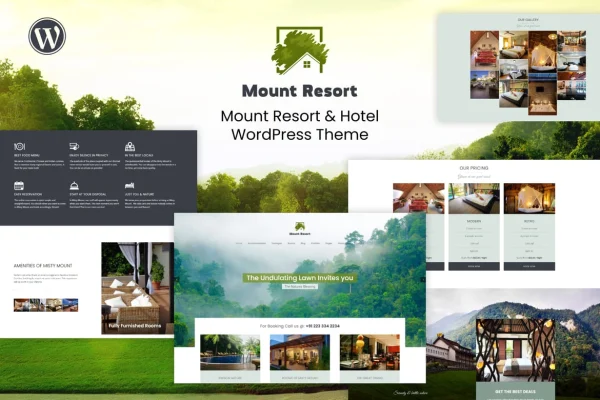 Mount Resort hotel and resort WordPress theme preview