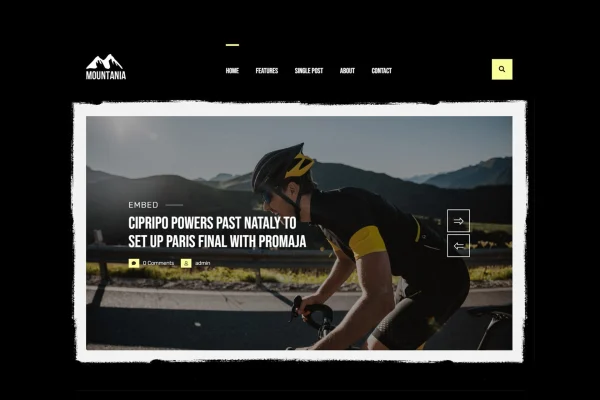 Mountania creative blog WordPress theme preview