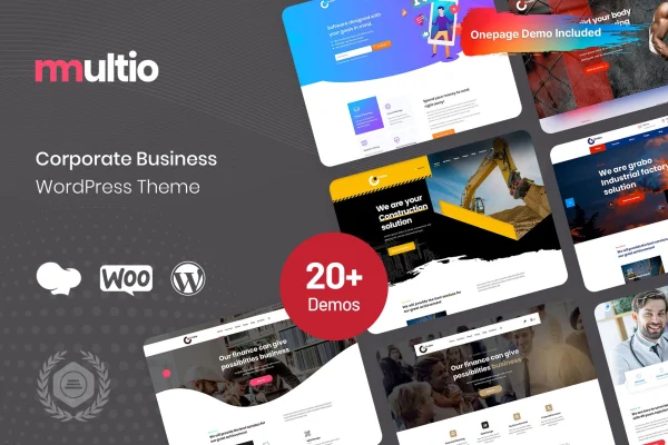 Multio corporate business WordPress theme preview