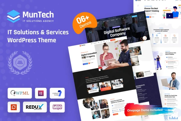 Muntech IT solutions and technology WordPress theme preview