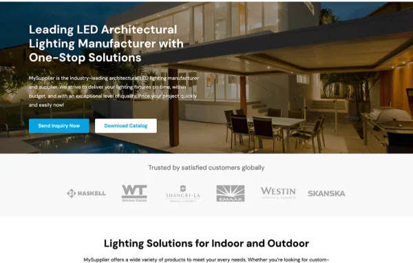 MySupplier WordPress theme preview for a supplier and B2B business website