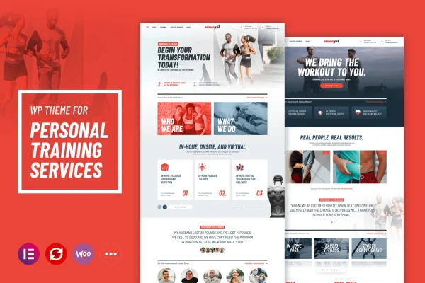 NanoFit personal training WordPress theme preview