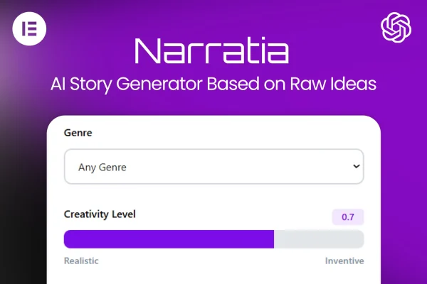 Narratia: AI Story Generator WordPress plugin banner