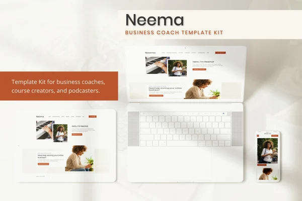 Neema business coach Elementor template kit preview