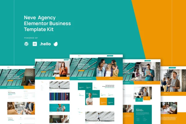 Neve Digital Business Agency Elementor template kit page previews