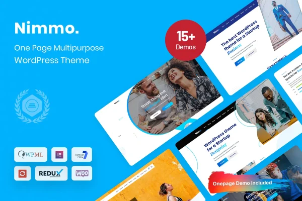 Nimmo one page WordPress theme preview