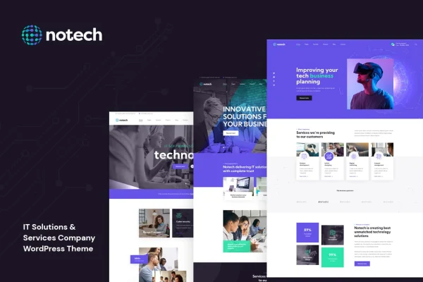 Notech IT solutions and services WordPress theme preview