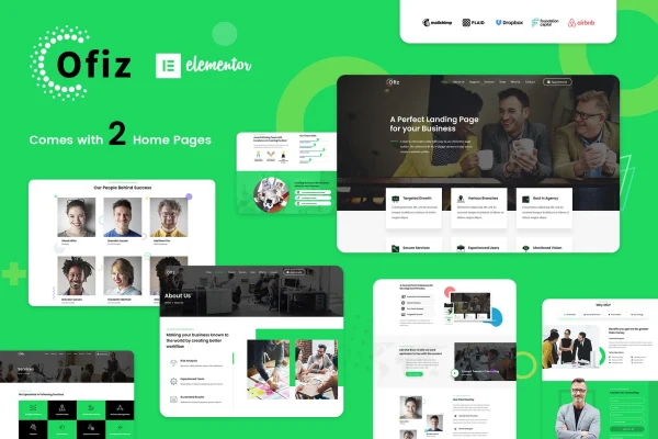 Ofiz SaaS and technology WordPress theme preview