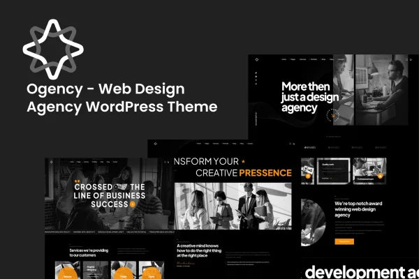 Ogency web design agency WordPress theme preview