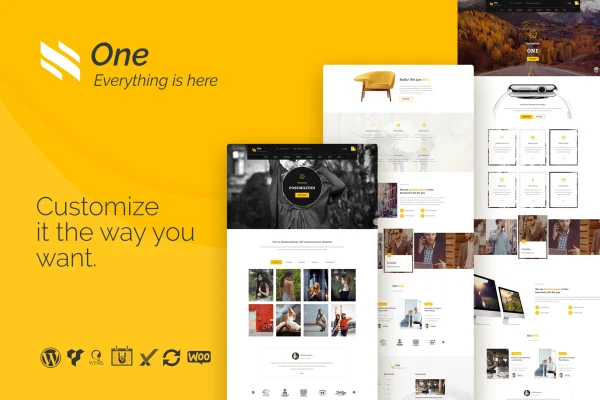 One business agency events WooCommerce WordPress theme preview