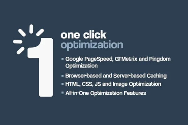 One Click Optimization WordPress speed plugin banner