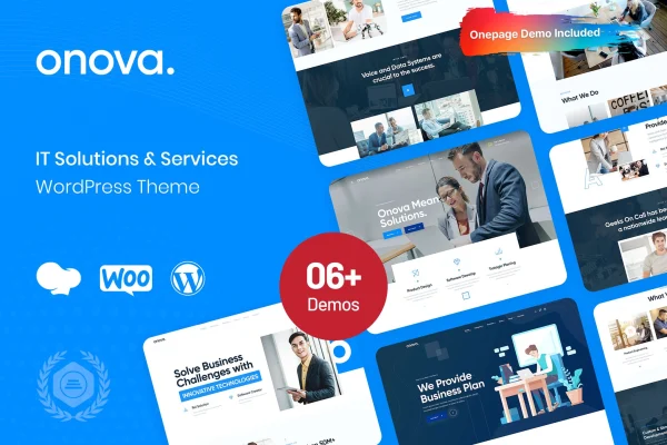 Onova IT solutions and services WordPress theme preview