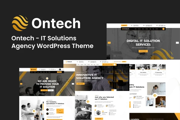 Ontech IT solutions agency WordPress theme preview