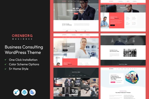 Orenburg business consulting WordPress theme preview