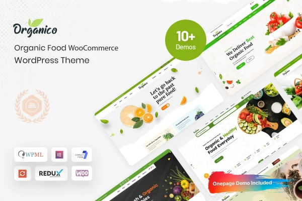 Orgrano organic food store WordPress theme preview