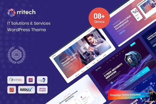 Orritech IT solutions and services WordPress theme preview