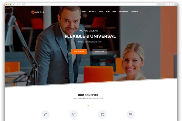 Oscend pluse business WordPress theme preview