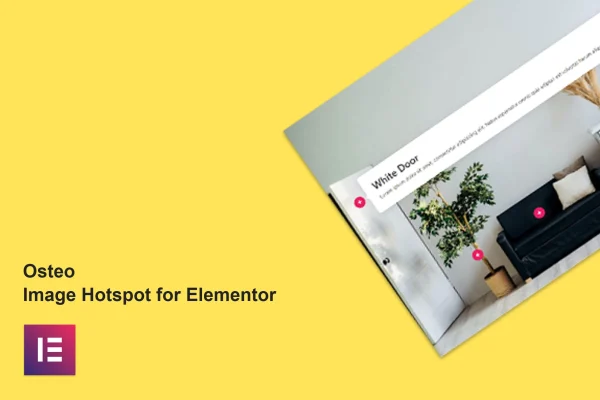 Osteo Image Hotspot for Elementor plugin banner with clickable points on an image