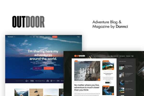 Outdoor adventure blog and magazine WordPress theme preview