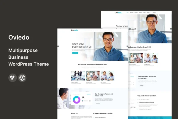 Oviedo multipurpose business WordPress theme preview