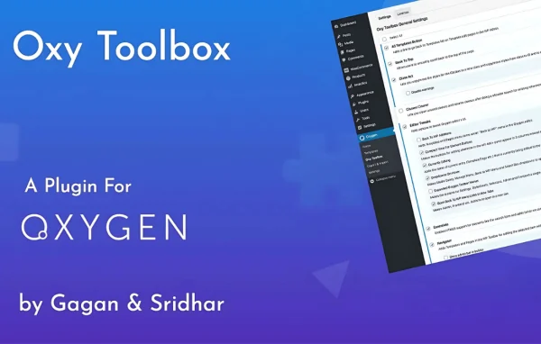 Oxy Toolbox plugin banner for Oxygen Builder