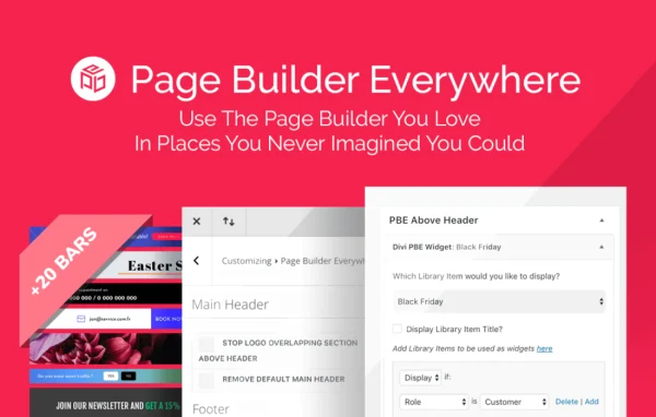 Page Builder Everywhere Divi plugin banner
