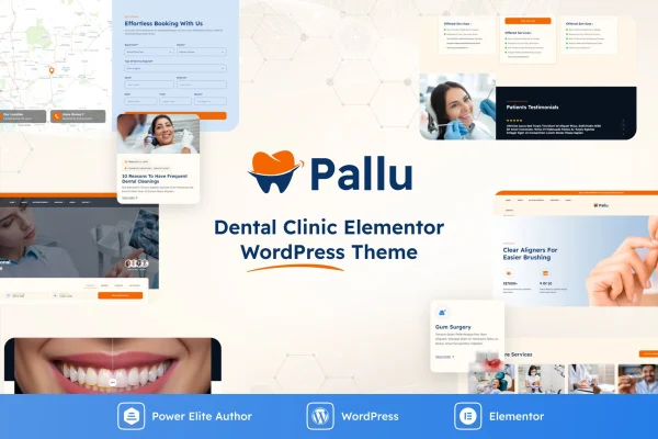Pallu dental clinic and medical WordPress theme preview