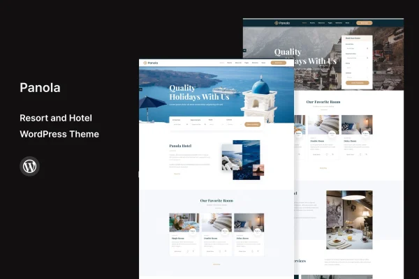 Panola resort and hotel WordPress theme preview