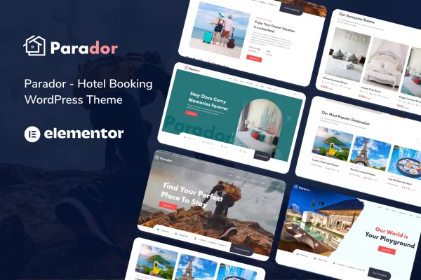 Parador hotel booking WordPress theme preview