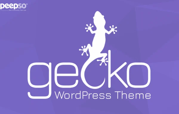 PeepSo Gecko Theme banner showing a social community layout