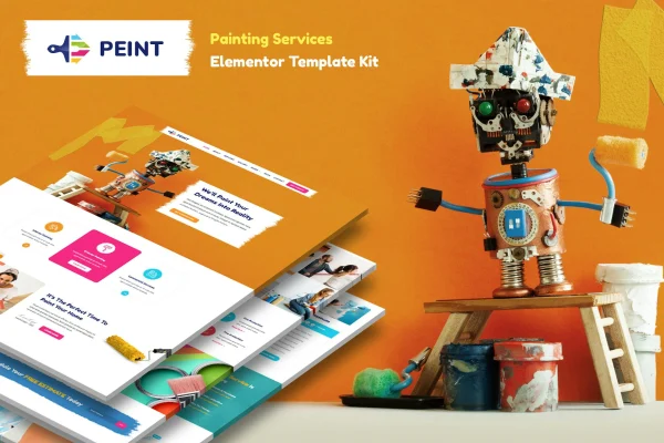 Peint painting services Elementor template kit preview