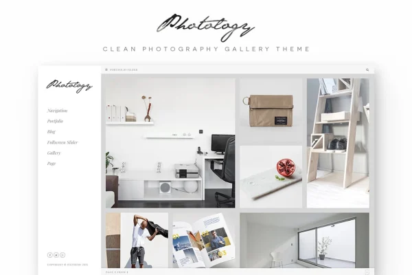 Photology photography gallery WordPress theme preview
