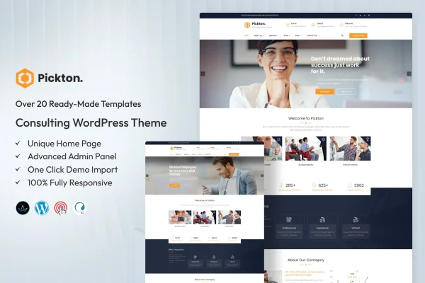 Pickton consulting WordPress theme cover image