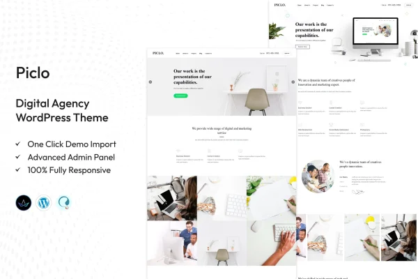 Piclo digital agency WordPress theme preview