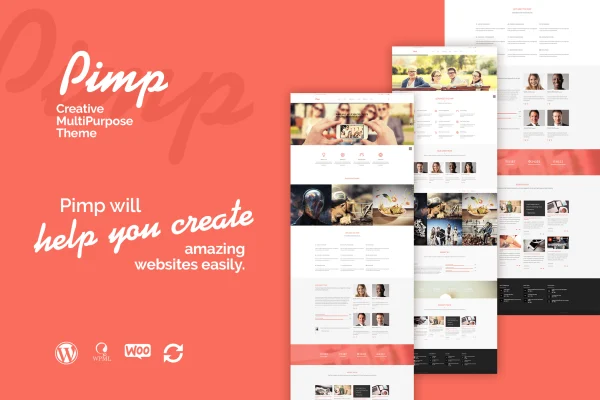 PIMP Creative MultiPurpose WordPress theme preview