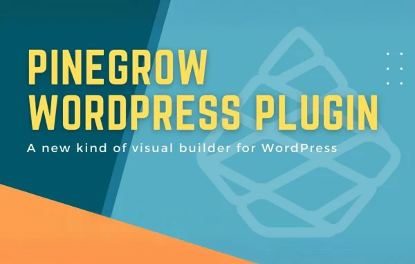 Pinegrow WordPress plugin banner for visual theme and block design