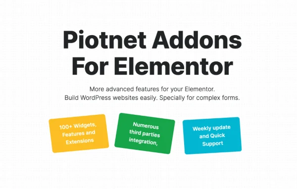 Piotnet Addons For Elementor Pro plugin banner