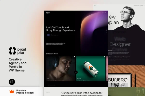 Pixelpiernyc creative agency and freelance portfolio theme preview