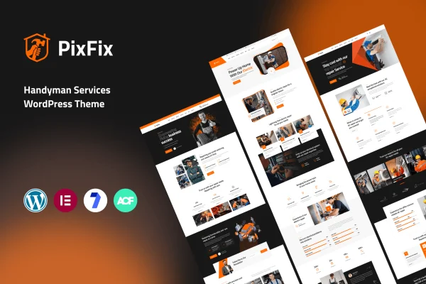 PixFix handyman services WordPress theme preview