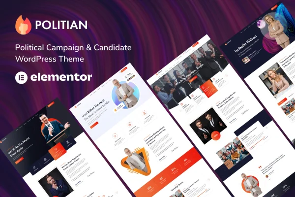Politian political campaign WordPress theme preview