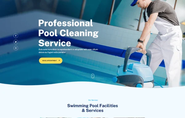 Poolrez pool cleaning WordPress theme cover image
