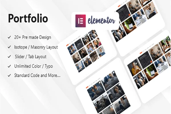 Portfolio Builder Elementor portfolio addon plugin banner
