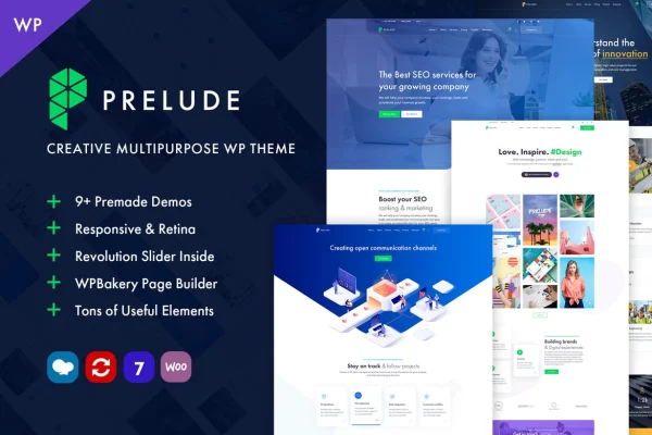 Prelude Theme creative multipurpose WordPress theme cover image