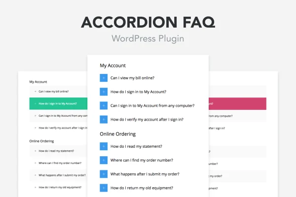 PressApps Accordion Faq plugin banner showing an accordion style FAQ section