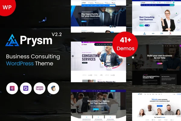 Prysm consulting and business WordPress theme preview