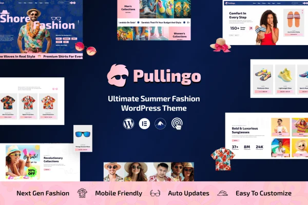 Pullingo multipurpose WooCommerce theme preview